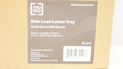 Worklife TruRed Side Load Letter Tray 12.24 x 9.80 x 1.75inch up to 200
